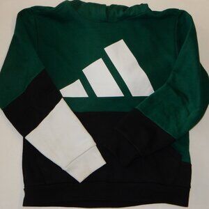 Adidas Youth Color Block Green Black White Hoodie Large 14/16 UEC